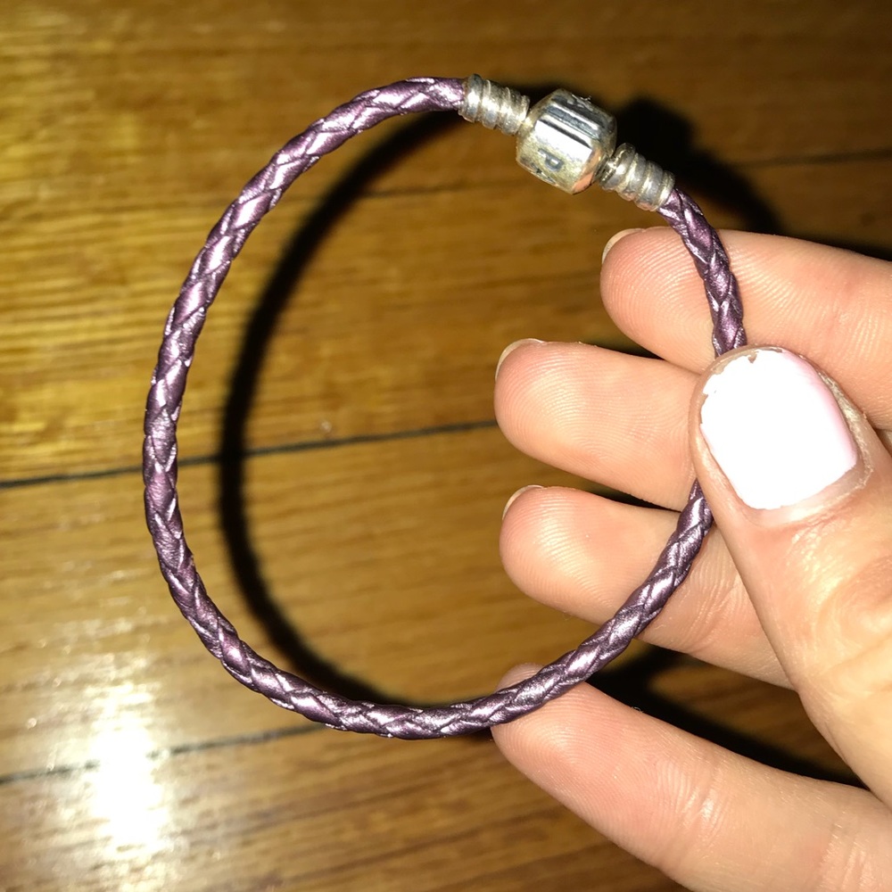 pandora purple leather bracelet